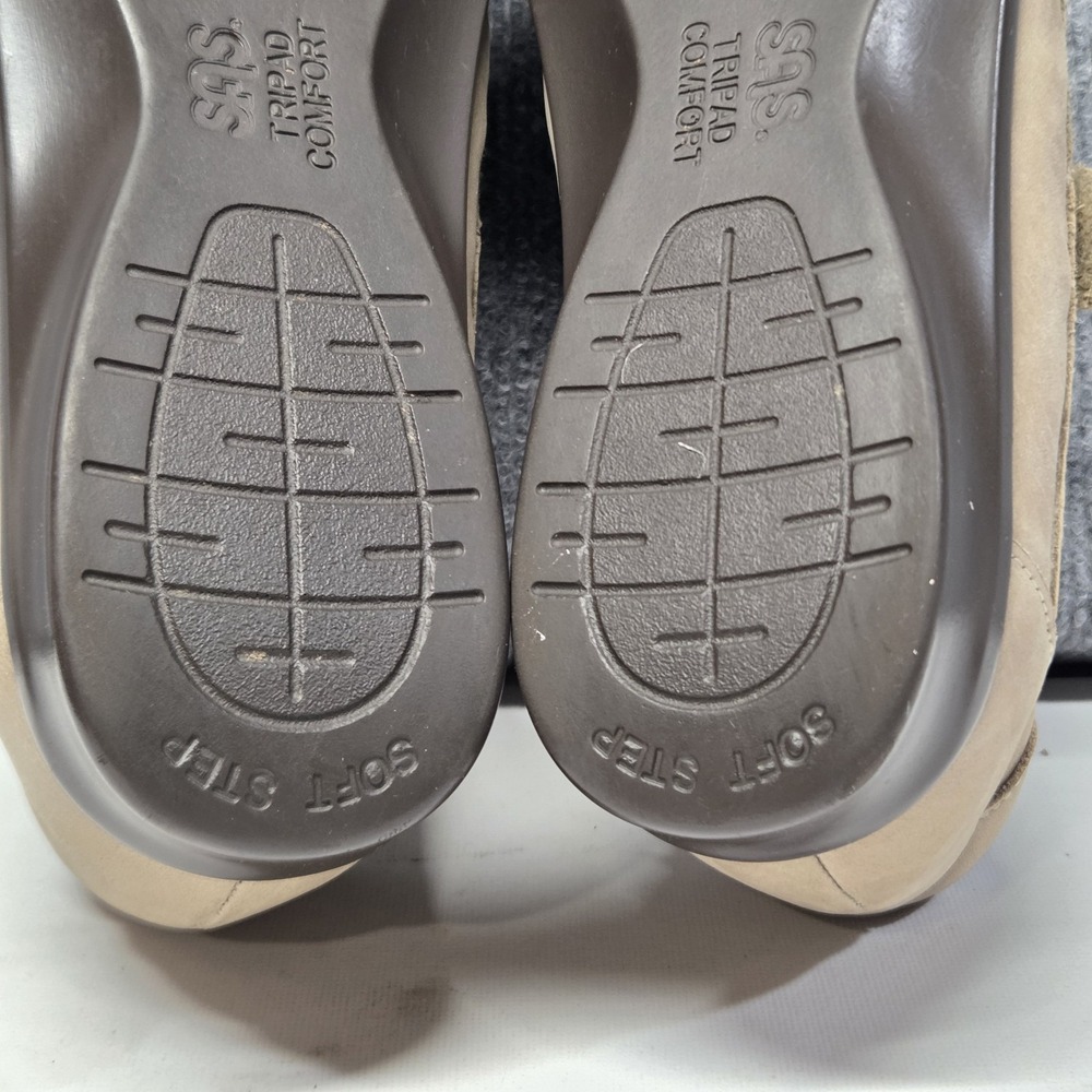 SAS Tripad Comfort Roamer Mary Jane Moc Loafer Shoes British Tan Suede Womens 11 - Picture 9 of 10